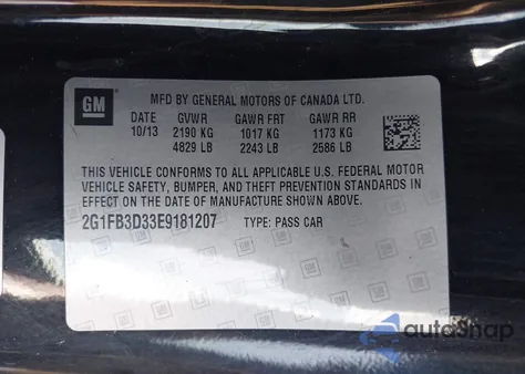 2014 Chevrolet Camaro 1Lt z USA, uszkodzony, nr VIN 2G1FB3D33E9181207